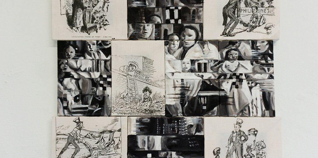 A collection of black and white figure drawings